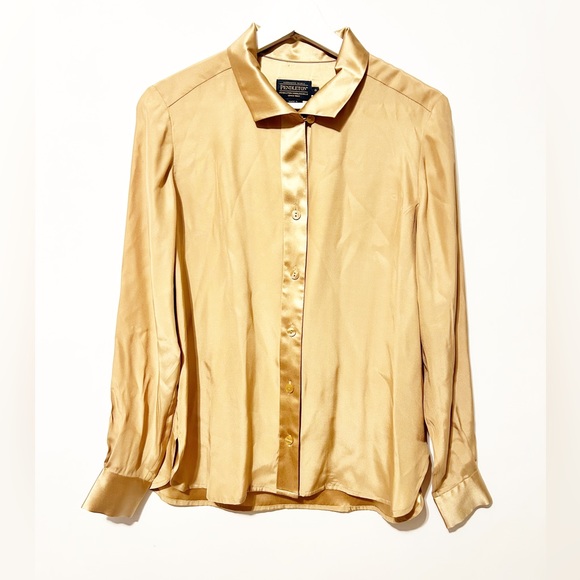 Pendleton Silk Button Down Shirt Size 6 - Picture 1 of 8